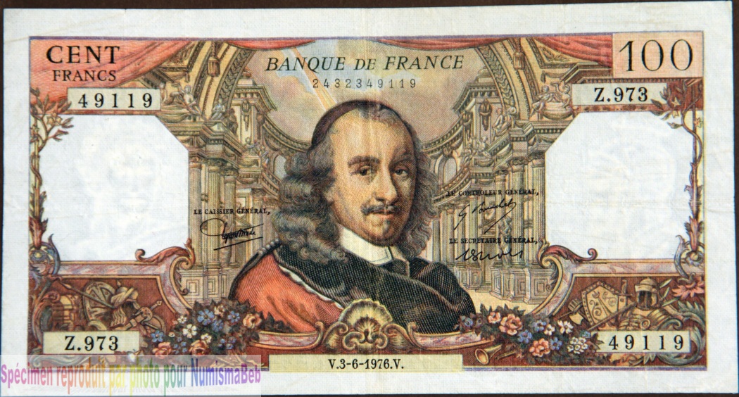 100 Franc Corneille 1976